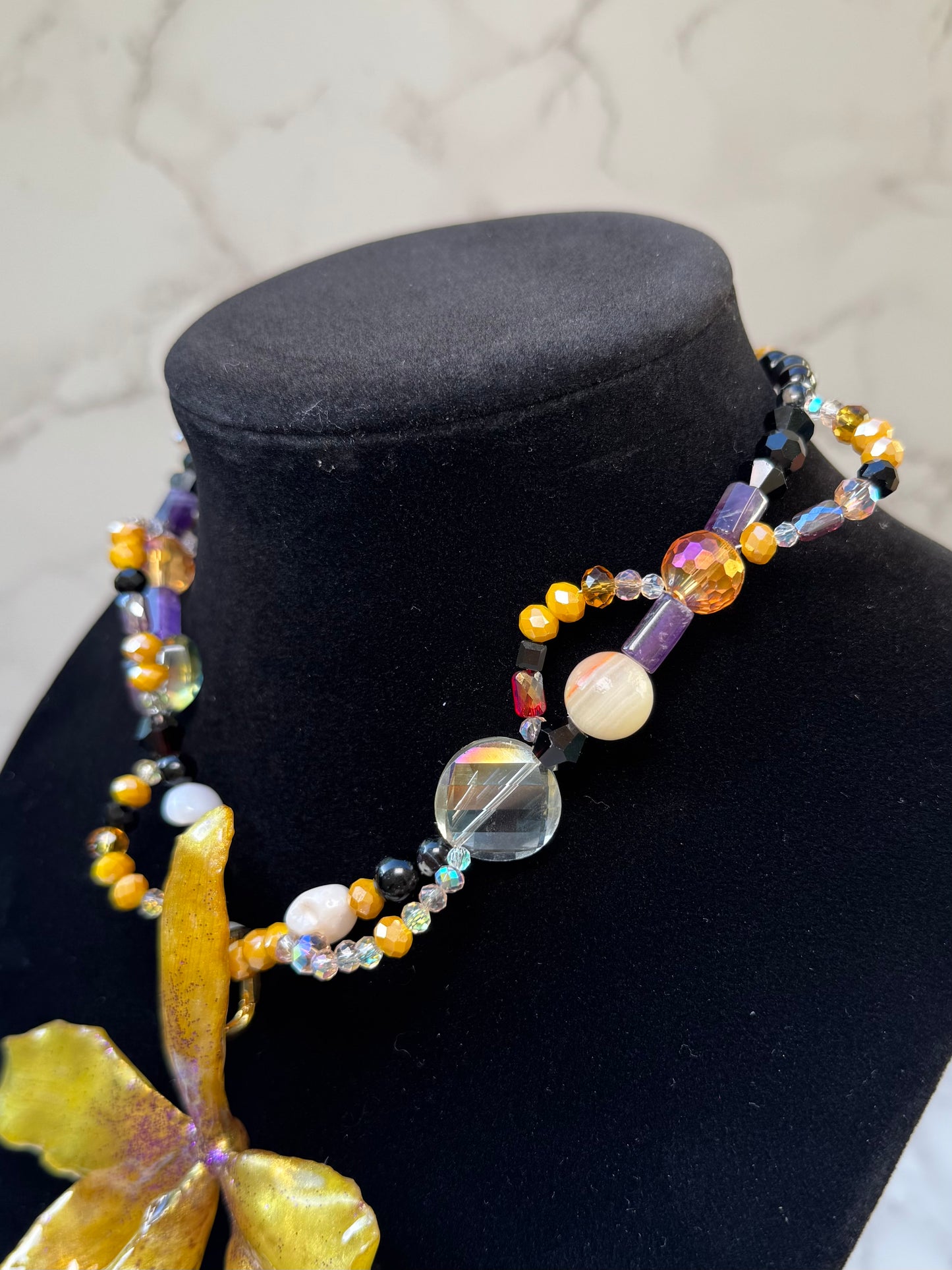 Spotted Cattleya Radiance Necklace