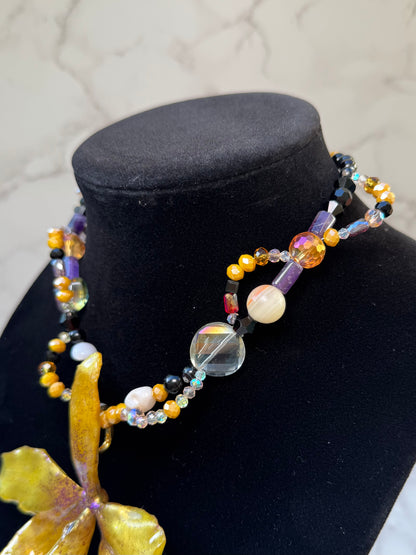 Spotted Cattleya Radiance Necklace