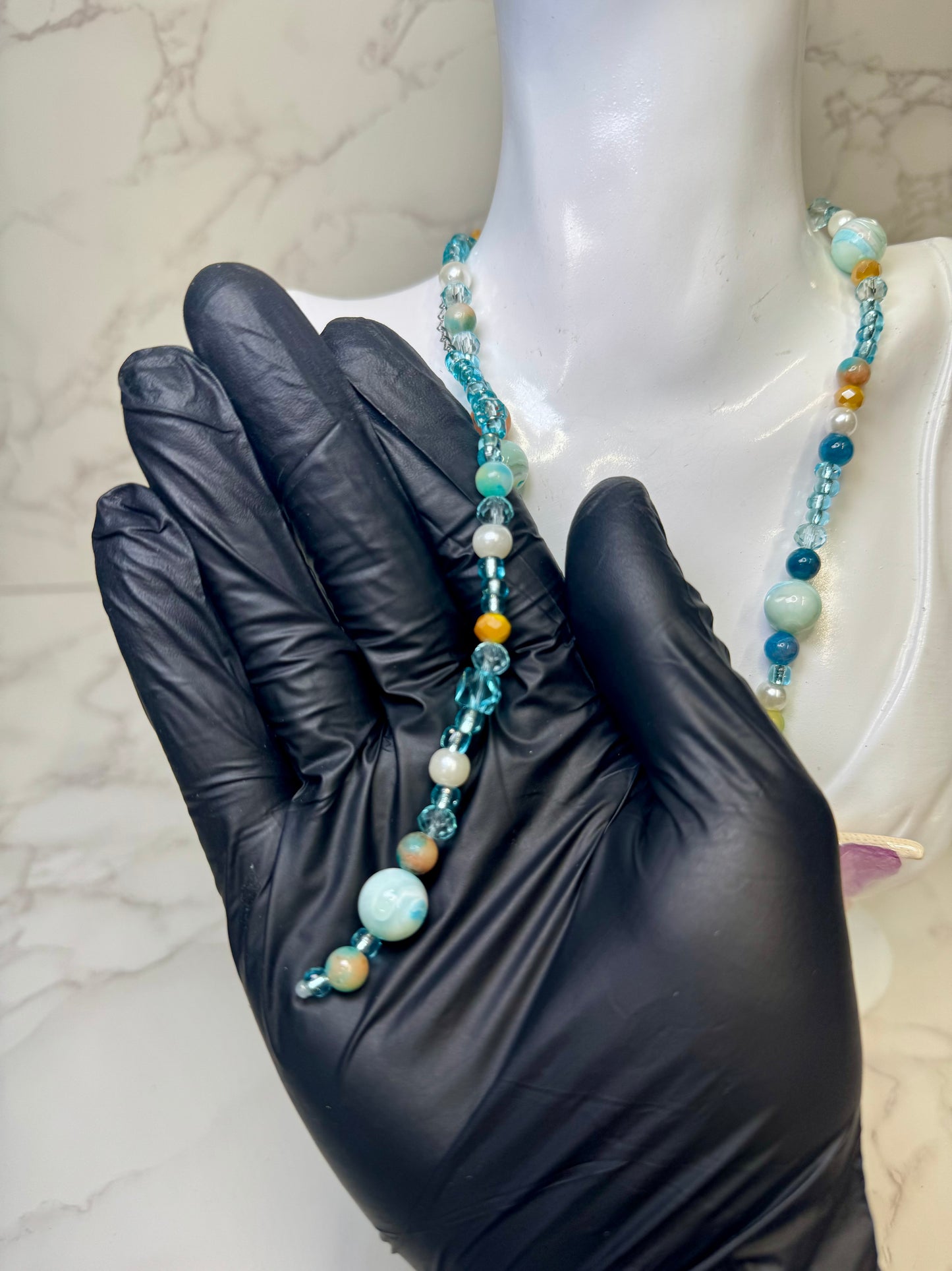 Celeste Real Starfish & Preserved Flower Necklace | Convertible Hair Clip | Handmade Ocean & Botanical Jewelry
