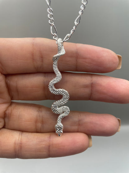 Snake Necklace, 925 Sterling Silver