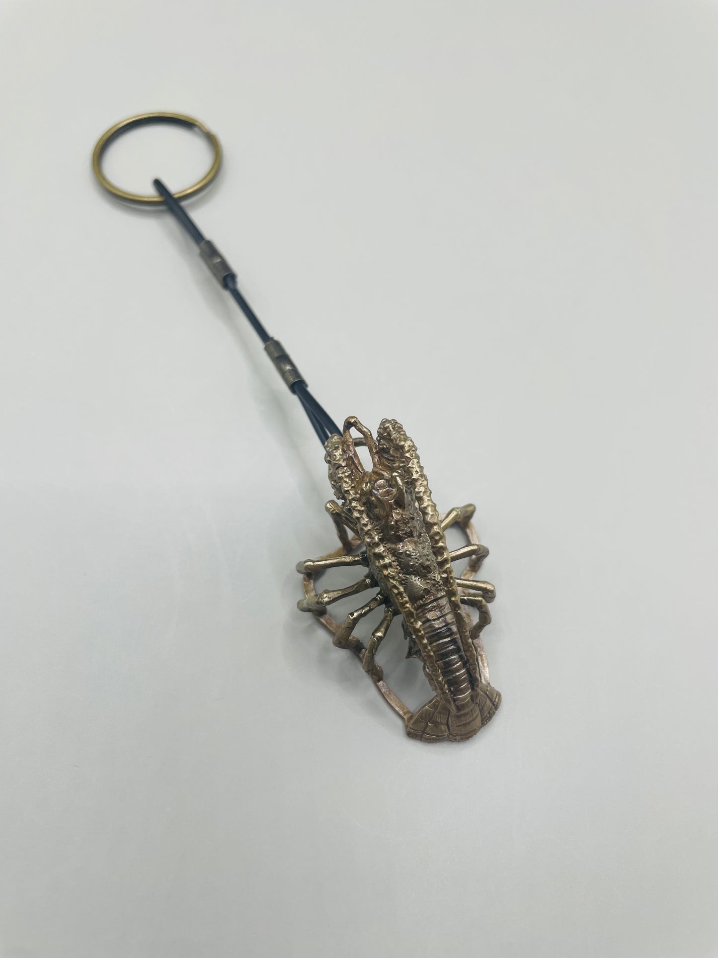 Lobster Keychain, Brass