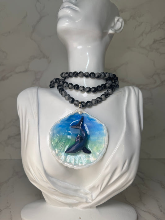 Tiburon Resin‑Encased Shell Collection Shell Necklaces Sea Necklaces Epoxy Resin Necklace and Shell