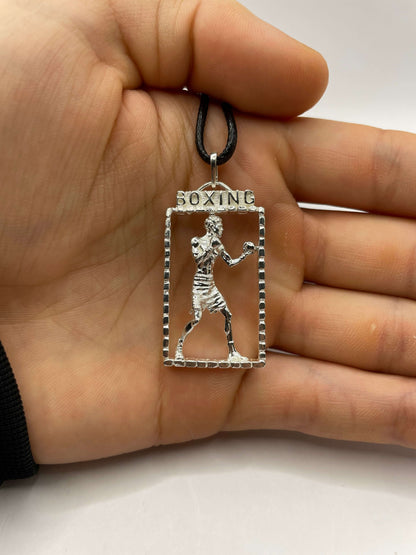 Boxing Necklace, 925 Sterling Silver