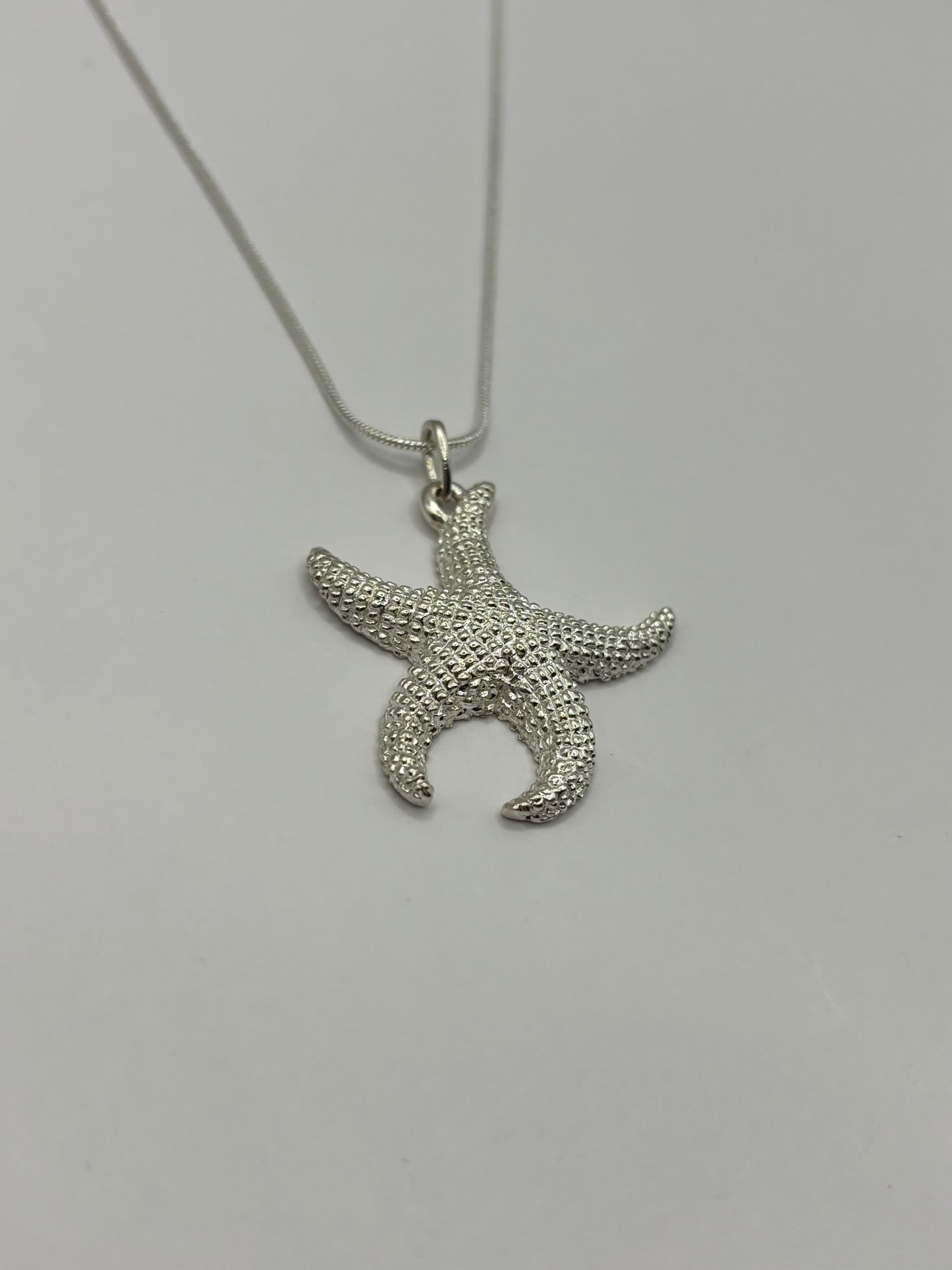 Starfish Necklace and Earrings Set, Handcrafted in 925 Sterling Silver Perfect Gift for Maine Life Enthusiasts