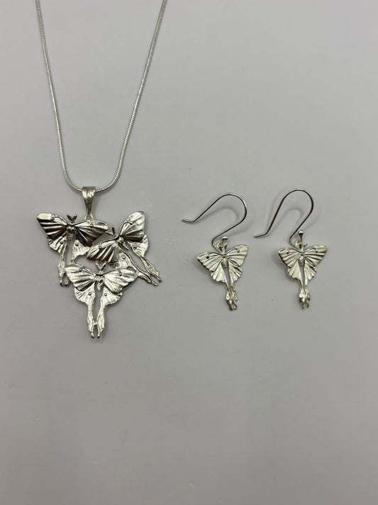 Moonlight Butterfly Set, 925 Silver