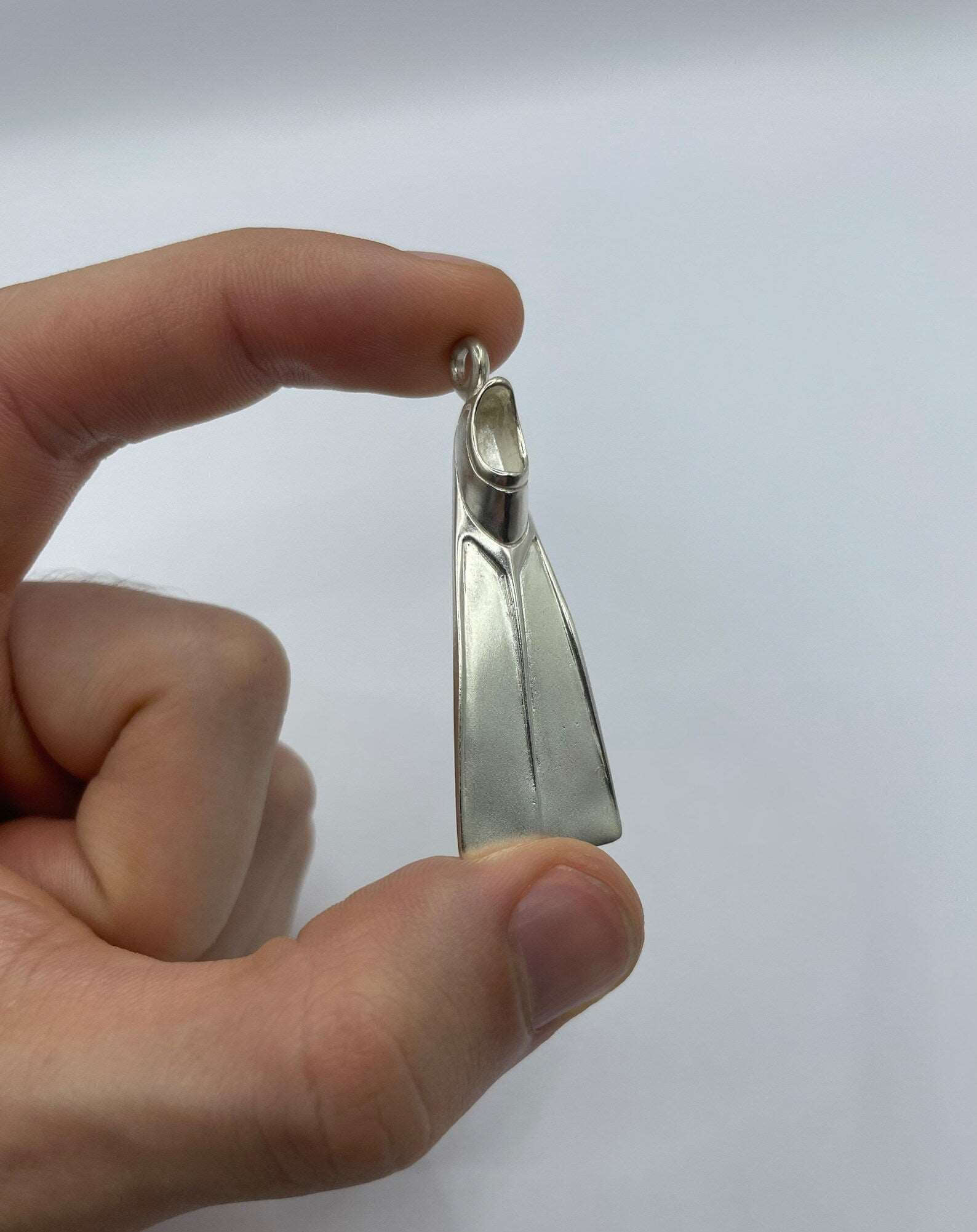 Diving fin,  fisherman, 3D pendant - Lluch Jewelry