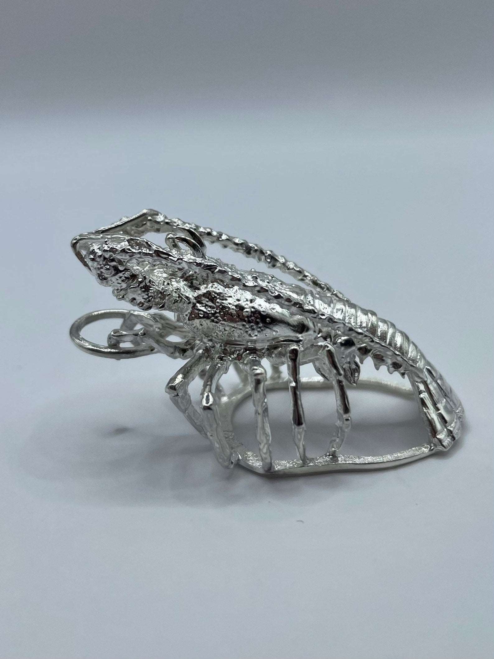 Realistic Spiny Lobster Pendant - Lluch Jewelry