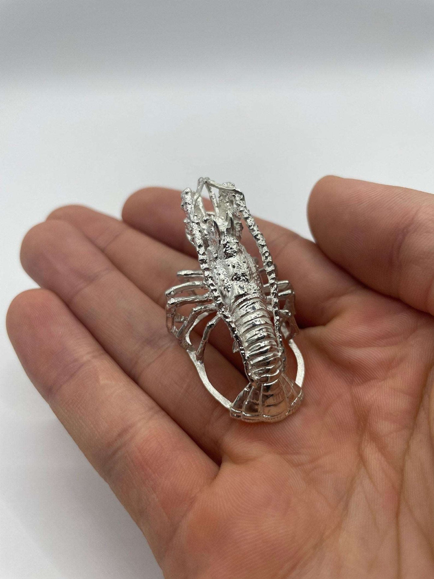 Realistic Spiny Lobster Pendant - Lluch Jewelry