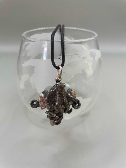 Octopus & Shark Tooth Necklace, 3D Pendant - Lluch Jewelry