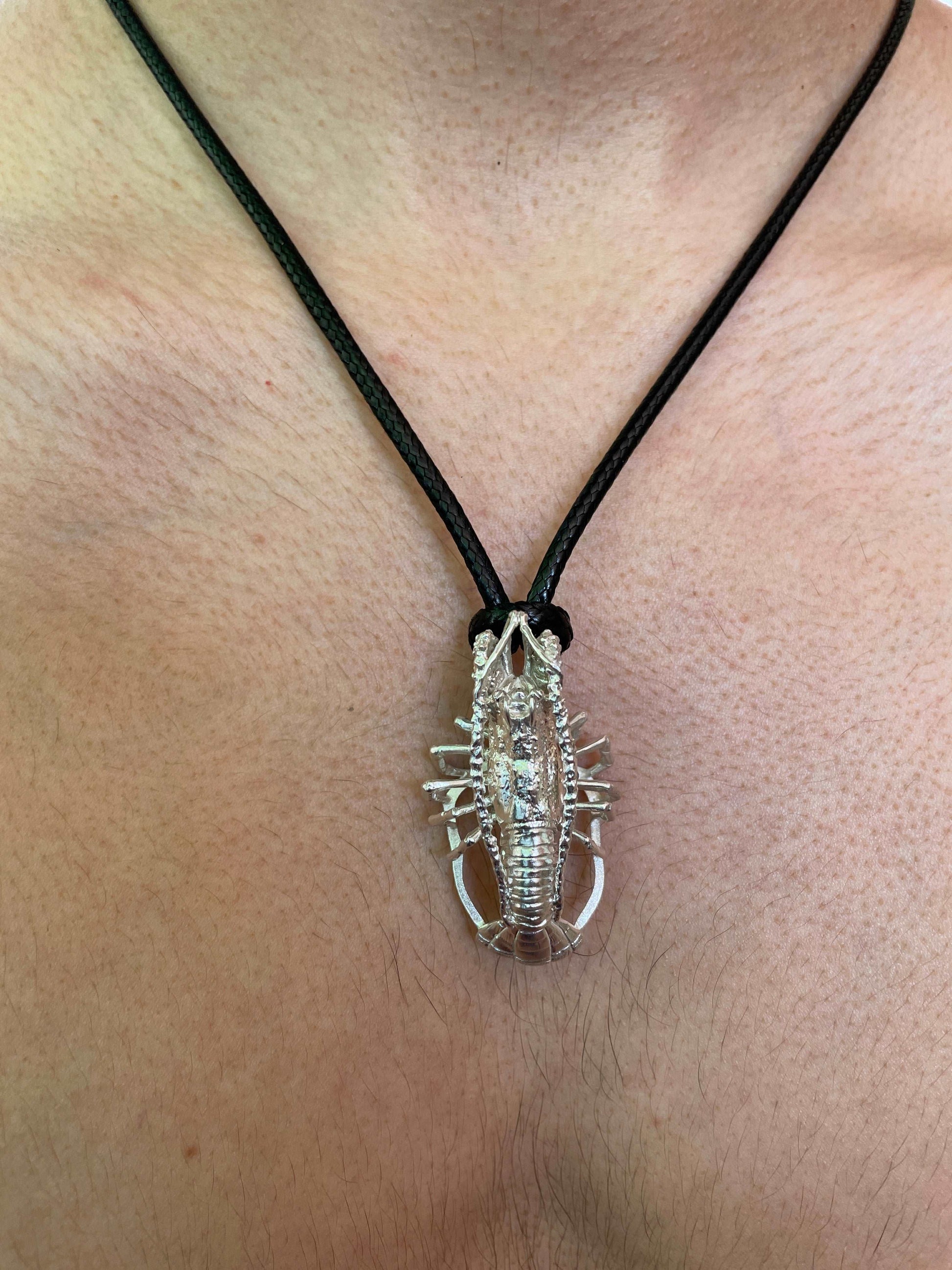 Realistic Spiny Lobster Pendant - Lluch Jewelry