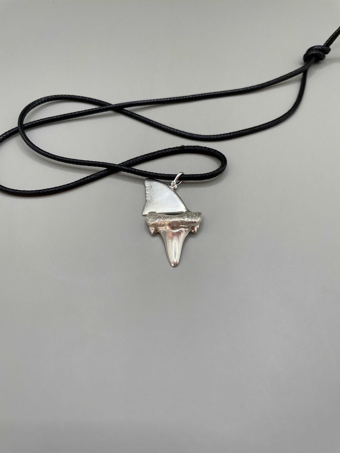 Shark Tooth & Fin Necklace, 3D Pendant - Lluch Jewelry