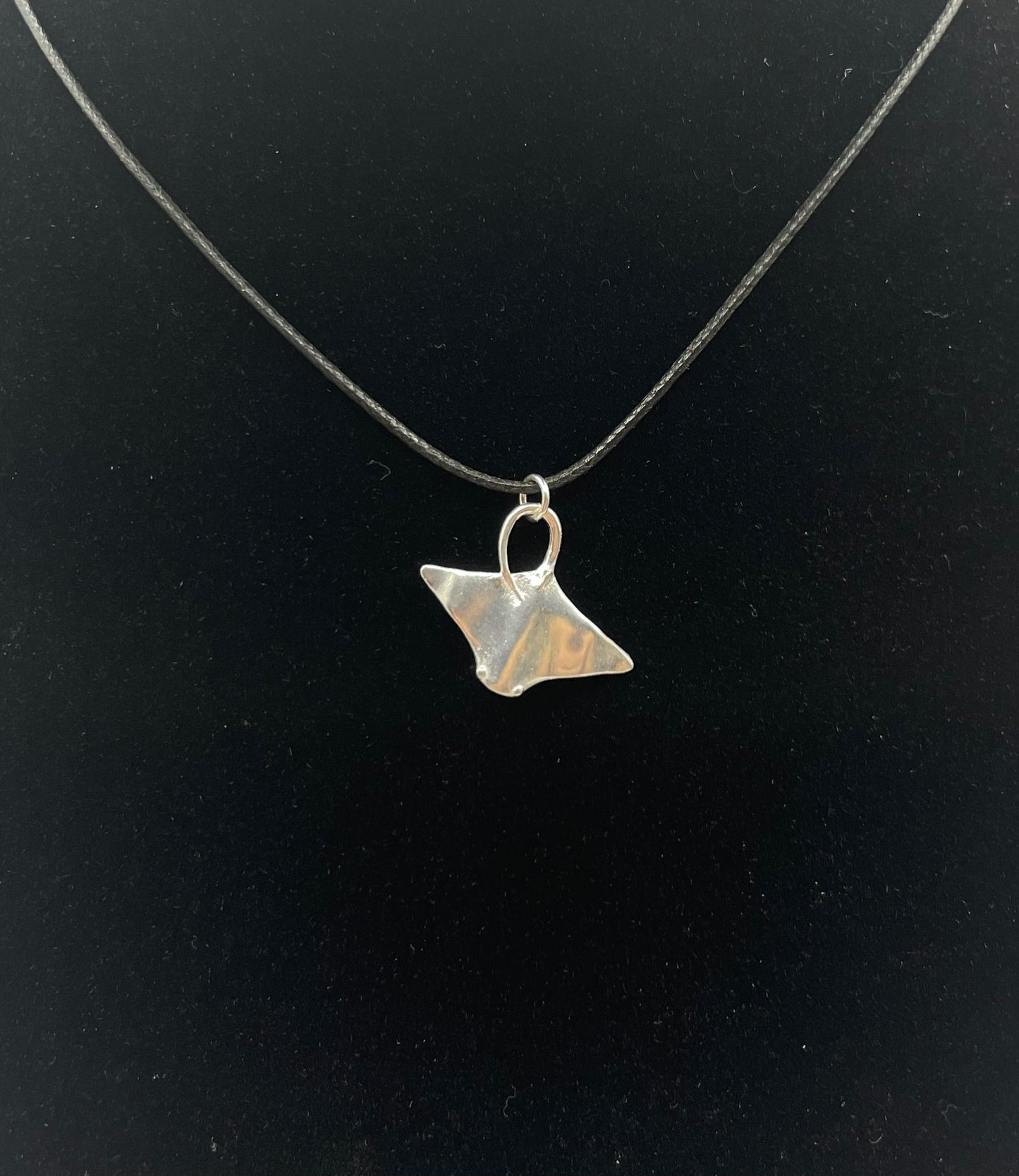 Mini Manta Ray Pendant, 925 Silver, 3D Pendant