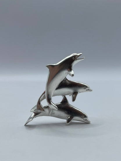 Three Dolphins necklace, 925 Sterling Silver