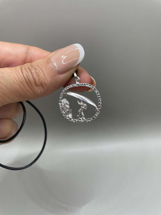 Canoe, 925 Silver, 3D Pendant