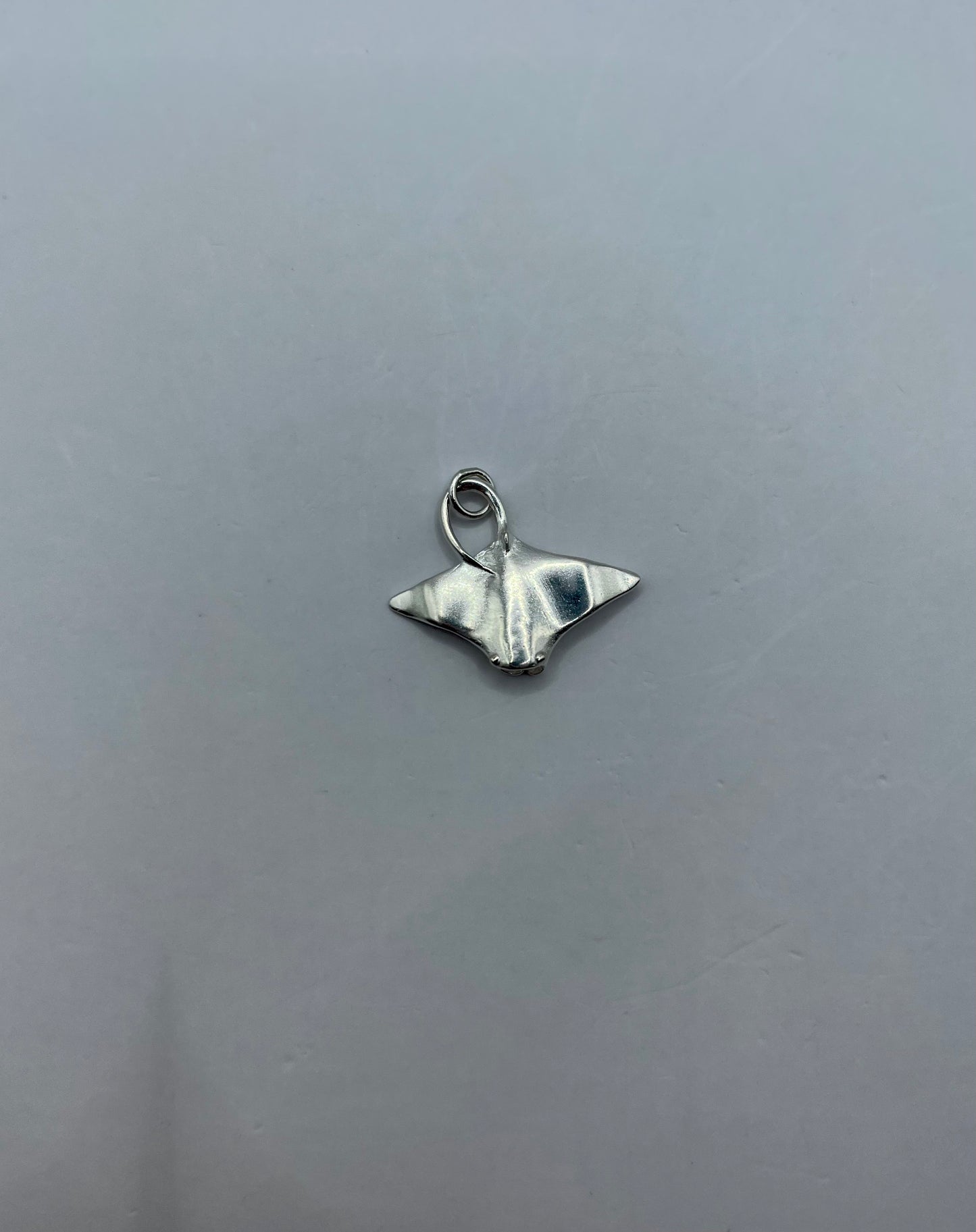 Mini Manta Ray Necklace Durable Handcrafted Pendant in 925 Sterling Silver, Minimalist Style for Women | Marine Life Enthusiasts. Unique Gift Made in USA