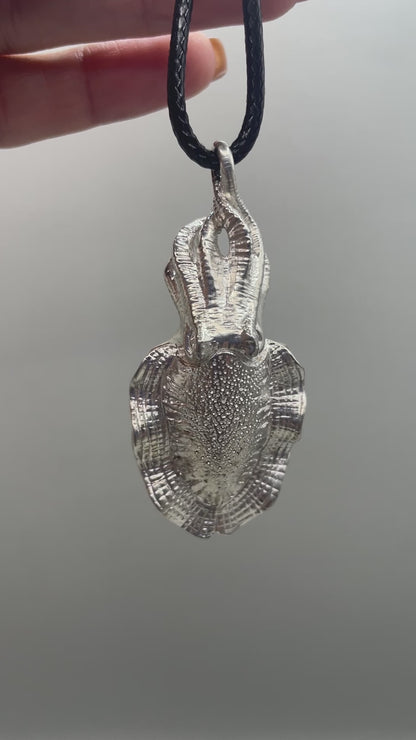 Cuttlefish Necklace, 925 Sterling Silver