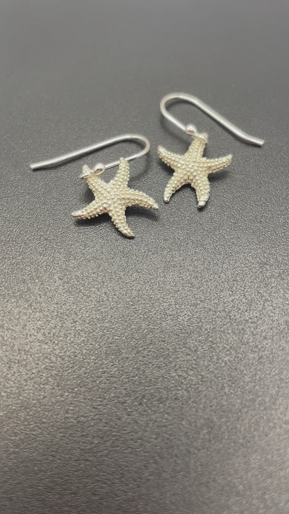 Starfish Earrings, 925 Silver