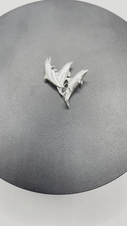 Three Dolphins necklace, 925 Sterling Silver