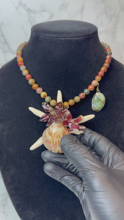 Cristina Real Starfish & Preserved Flower Necklace| Handmade Ocean & Botanical Jewelry