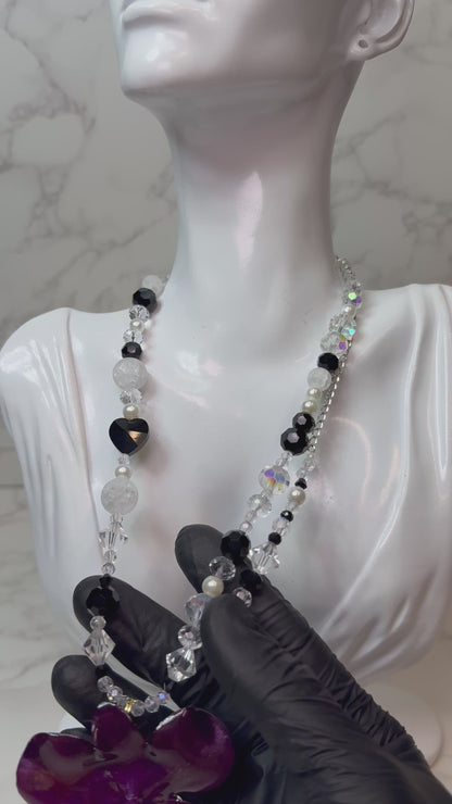 Night Handmade Real Mini Dark Red Orchid Necklace | Resin Flower Jewelry | Made in USA)