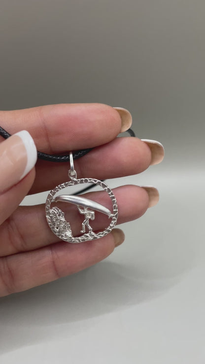 Canoe, 925 Silver, 3D Pendant