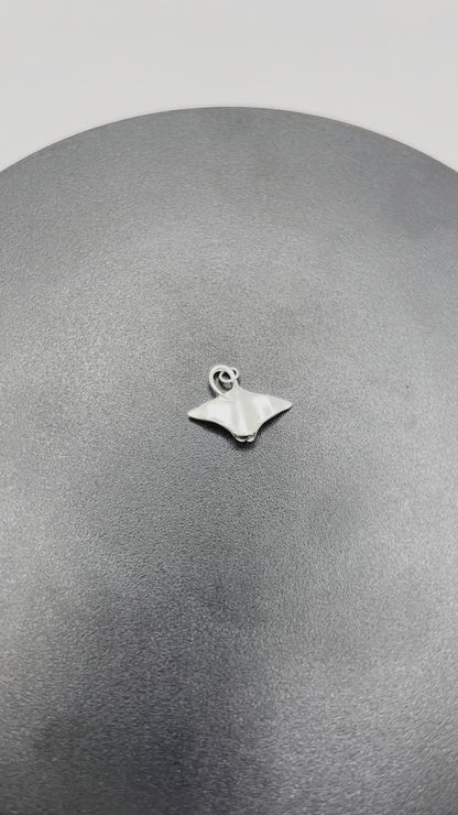 Mini Manta Ray Pendant, 925 Silver, 3D Pendant