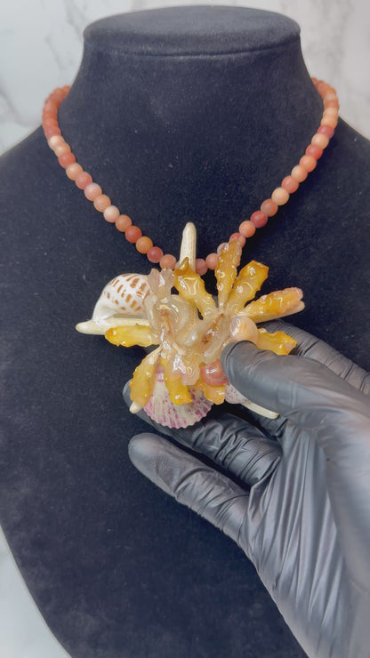 Cleo Real Starfish & Preserved Flower Necklace| Handmade Ocean & Botanical Jewelry
